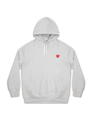 Red Heart Wappen Hoodie P1 T1701 Grey - COMME DES GARCONS PLAY - BALAAN 1