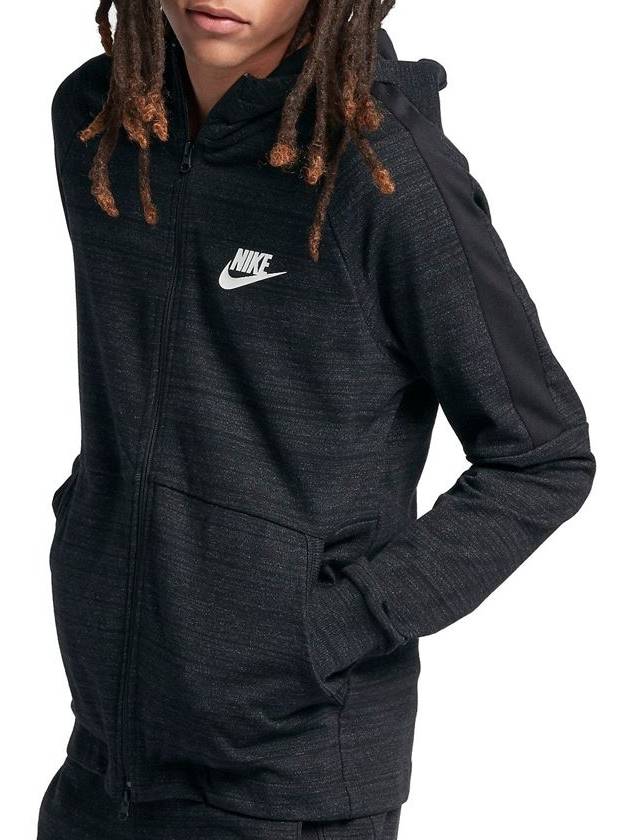 01943325010Advance 15 Knit Hooded JacketBlack - NIKE - BALAAN 1