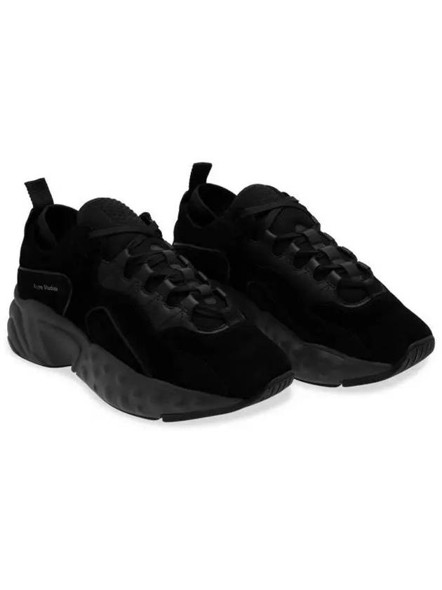 Rockaway Suede Low Top Sneakers Black - ACNE STUDIOS - BALAAN 2