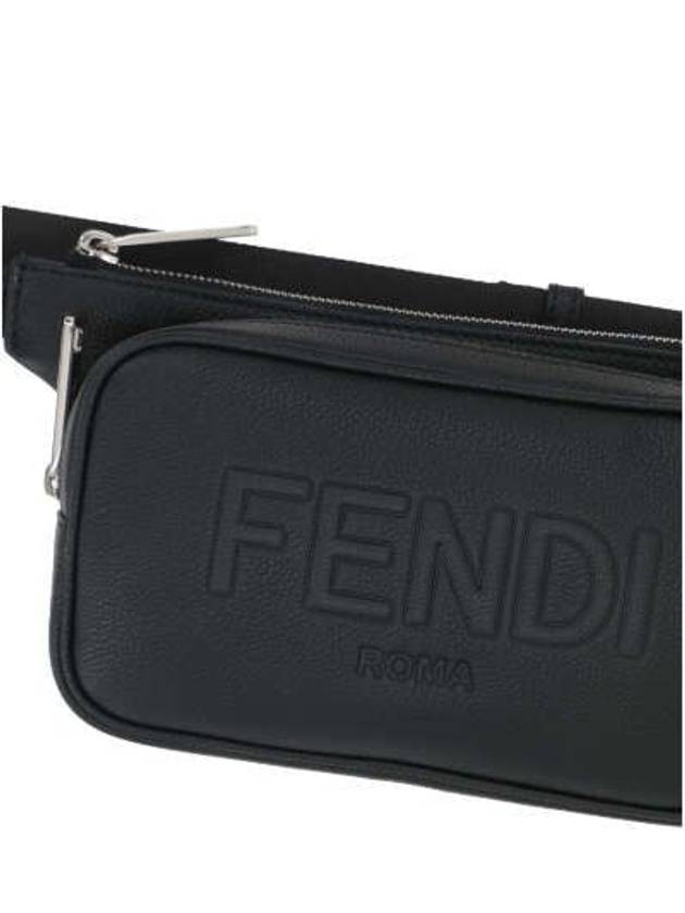 Roma Leather Belt Bag Black - FENDI - BALAAN 5