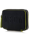 Logo Zip Around Half Wallet Black - MSGM - BALAAN 3