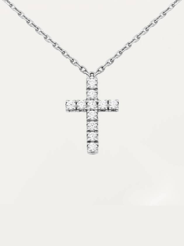 Symbol Cross Necklace White Gold Silver - CARTIER - BALAAN 2