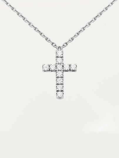 Symbol Cross Necklace White Gold Silver - CARTIER - BALAAN 2