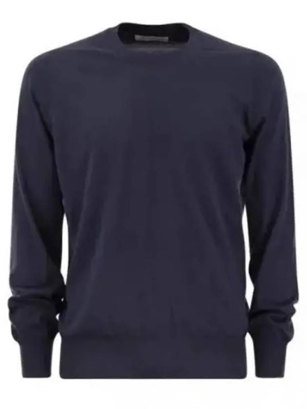 Plain Cotton Knit Top Navy - BRUNELLO CUCINELLI - BALAAN 2