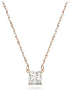 Stilla Attract Square Cut Crystal Pendant Necklace Rose Gold - SWAROVSKI - BALAAN 2