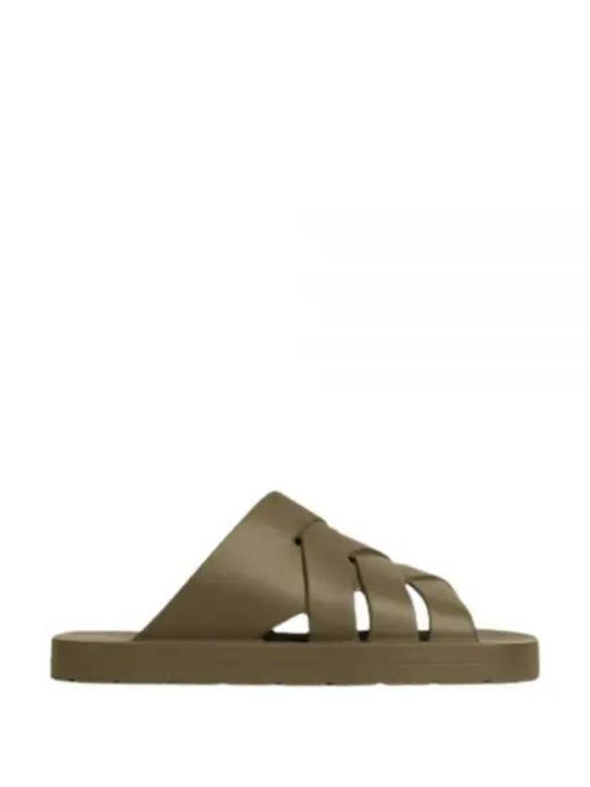 Flintston Intrecciato Matte Rubber Sandals Solid - BOTTEGA VENETA - BALAAN 2