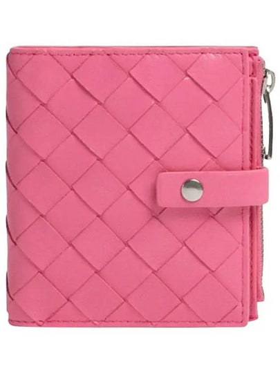 Intrecciato Zipper Half Wallet Pink - BOTTEGA VENETA - BALAAN 2