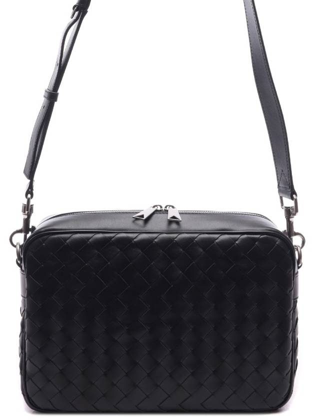 Intrecciato Camera Medium Cross Bag Black - BOTTEGA VENETA - BALAAN 3