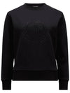 Crystal Logo Sweatshirt Black - MONCLER - BALAAN 1