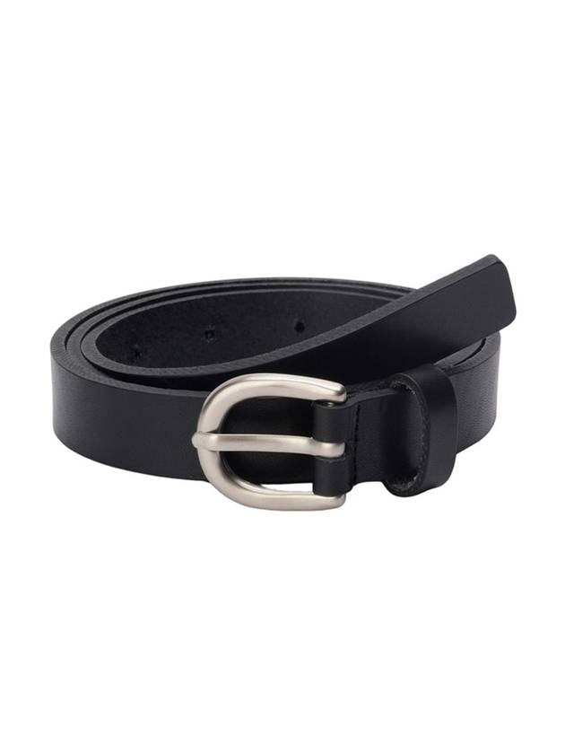 Round Real Leather Belt Black - JUN BY JUN K - BALAAN 2