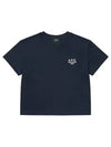 Boxy Rue Madame Short Sleeve T-Shirt Navy - A.P.C. - BALAAN 2