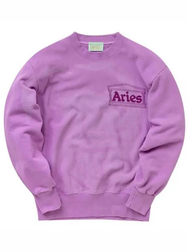 Aries temple logo sweatshirt light purple FTAR22200 - ARIES - BALAAN 1