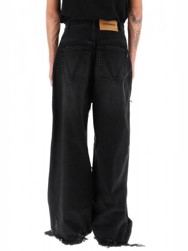 Big shape destroyed washed black jeans ua53pa750b - VETEMENTS - BALAAN 3