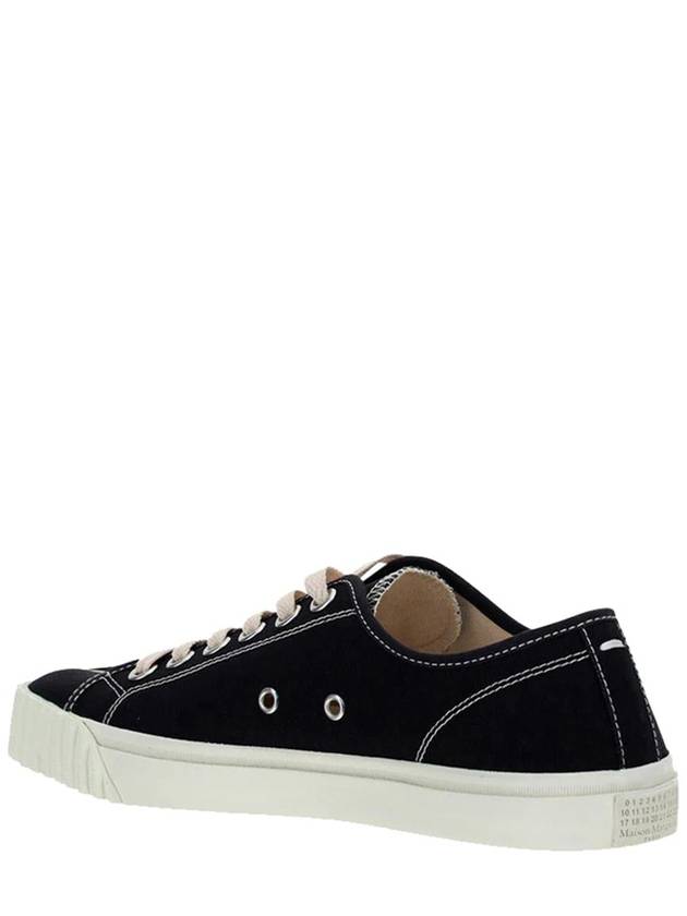 Tabi Cotton Low Top Sneakers Black - MAISON MARGIELA - BALAAN 4