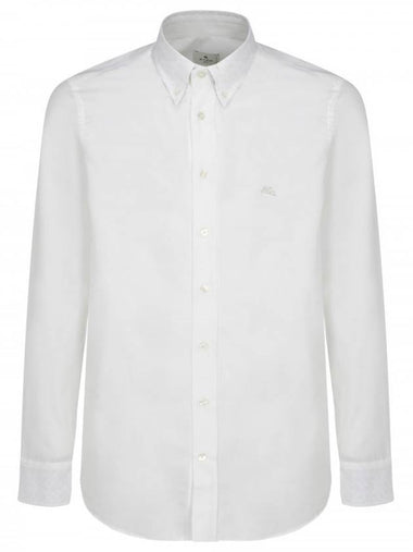 Logo Long Sleeve Shirt White - ETRO - BALAAN 1