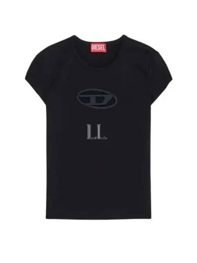 T Angie Peekaboo Logo Short Sleeve T-Shirt Black - DIESEL - BALAAN 2