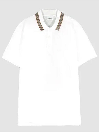 Cotton Polo Shirt White - BURBERRY - BALAAN 2