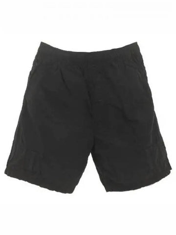 Embroidery Logo Swim Shorts Black - STONE ISLAND - BALAAN 1