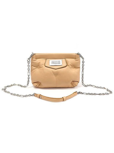 S56WF0161 Beige Grain Nappa Glam Slam Red Carpet Chain Mini Pouch Crossbody Bag - MAISON MARGIELA - BALAAN 1