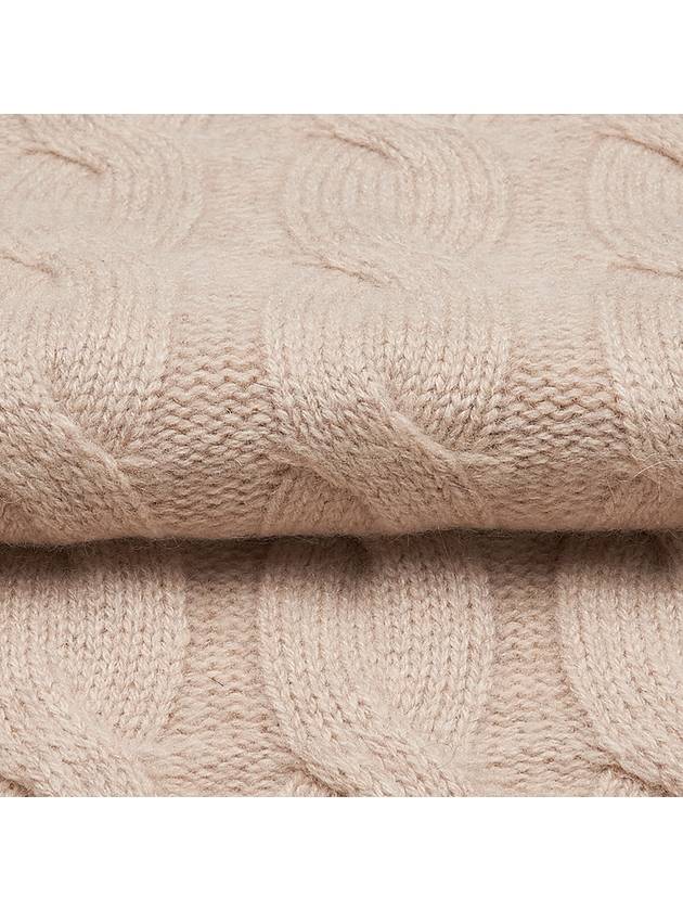 Women's Edipo Cable Cashmere Knit Top Beige - MAX MARA - BALAAN 8