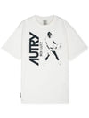 Logo Print Short Sleeve T-Shirt White - AUTRY - BALAAN 2