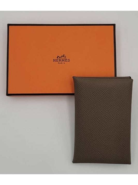 Calvi Card Wallet Étoupe - HERMES - BALAAN 2