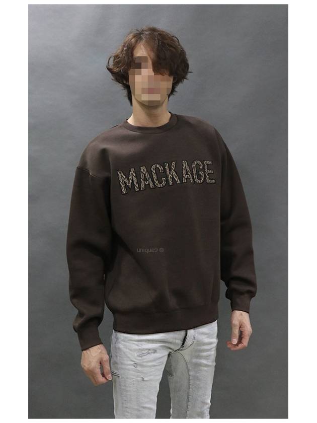 MAX MG Monogram Double Face Jersey Sweatshirt Coffee - MACKAGE - BALAAN 6