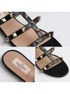 Rockstud Flat Slippers Black - VALENTINO - BALAAN 6