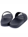 Men's VLTN Logo Slippers Black - VALENTINO - BALAAN.