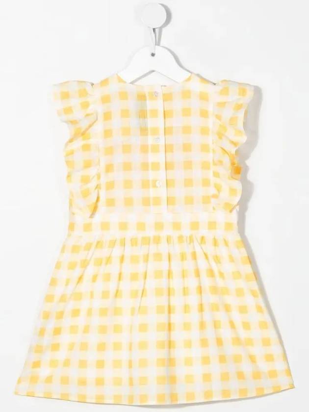 Kids Gingham Check Frill One Piece Yellow 22650101 23 - MINI RODINI - BALAAN 3