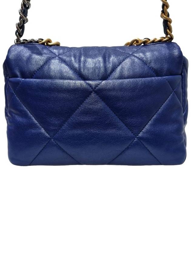 Women s AS1160 Blue Lambskin 19 Flap Shoulder Bag - CHANEL - BALAAN 4