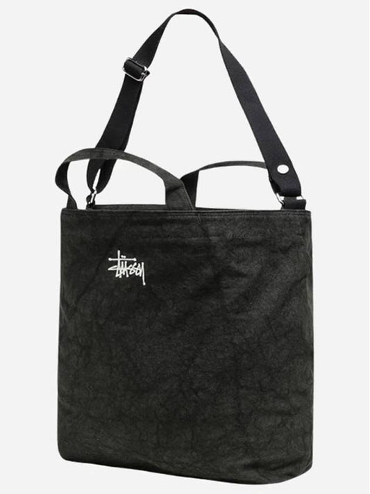 Canvas Crossbody Bag Washed Black - STUSSY - BALAAN 2