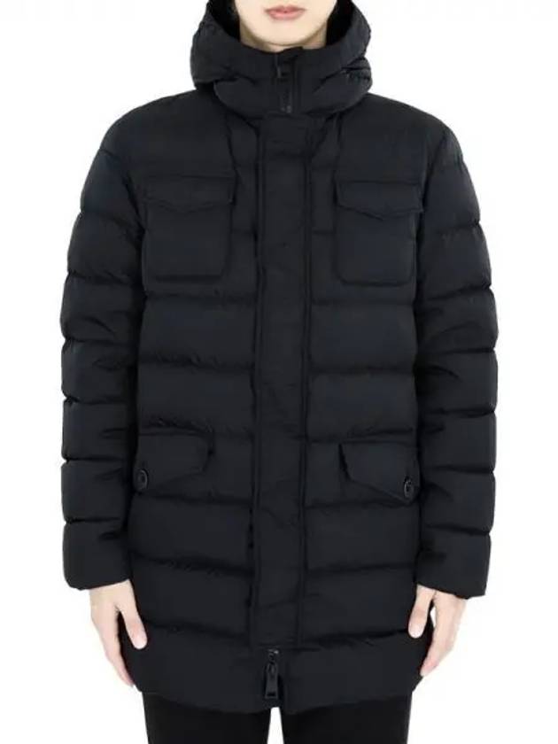 Men s Nylon Multi Pocket Long Padded Jacket Black PI0191U 12004Z 9389 271252 1064523 - HERNO - BALAAN 1