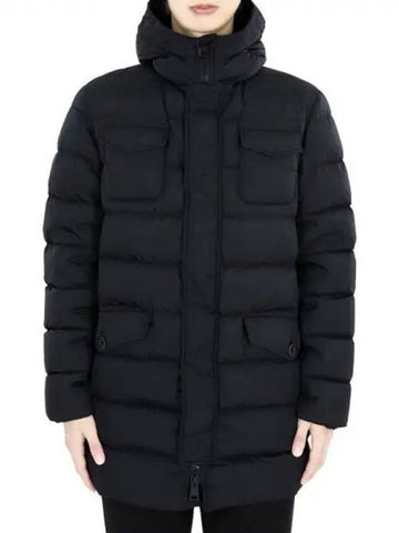 Men s Nylon Multi Pocket Long Padded Jacket Black PI0191U 12004Z 9389 271252 1064523 - HERNO - BALAAN 1