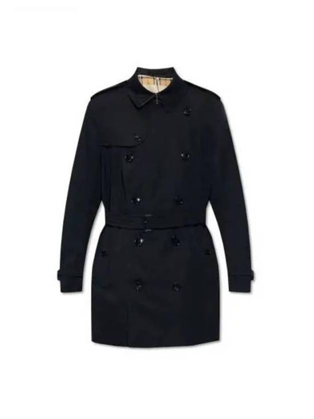 Short Kensington Heritage Trench Coat Black - BURBERRY - BALAAN 2