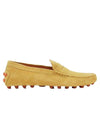 Gommino Bubble Suede Driving Shoes Yellow - TOD'S - BALAAN 1