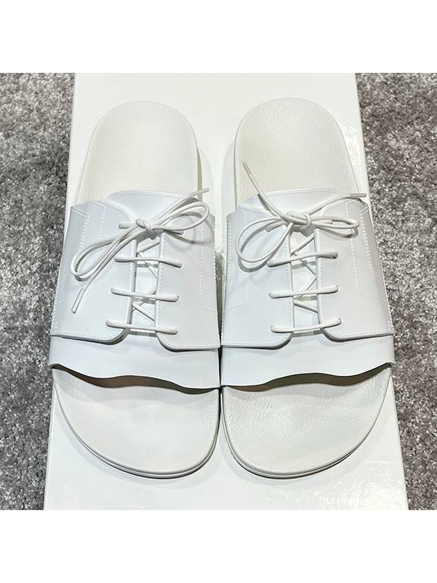 Men's Lace Up Pool Slippers White - MAISON MARGIELA - BALAAN 4