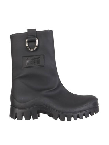 Logo Rain Boots Black - MSGM - BALAAN 1