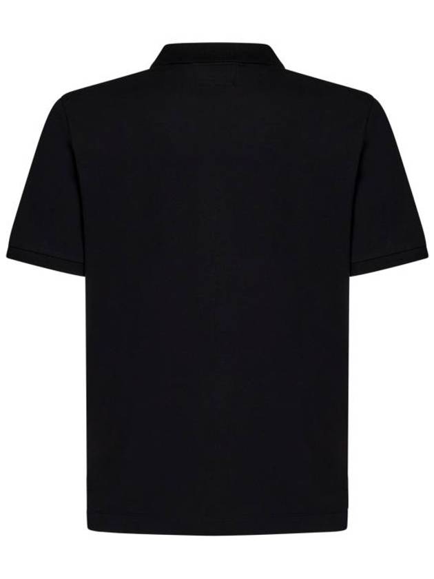 Stretch Piquet Slim Polo Shirt Black - CP COMPANY - BALAAN 4