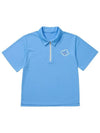 Hello Lala Zip-Up Polo Shirt Blue - LALA SMILE - BALAAN 8