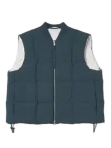 Women's Zipper Down Vest Petrol - JIL SANDER - BALAAN 1