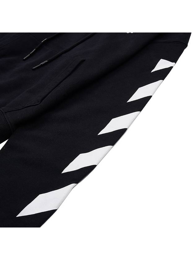 Diagonal Logo Hoodie Black - OFF WHITE - BALAAN 6