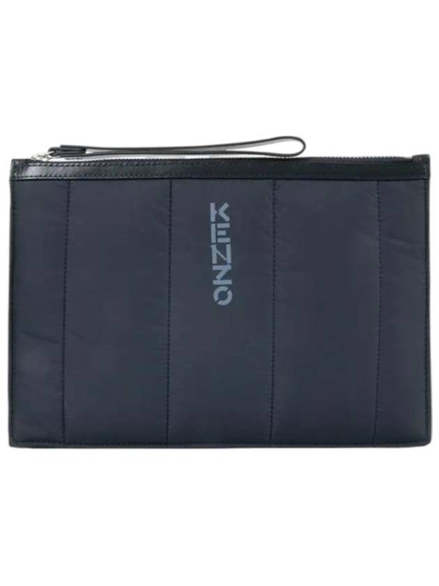 logo strap clutch bag navy - KENZO - BALAAN 1