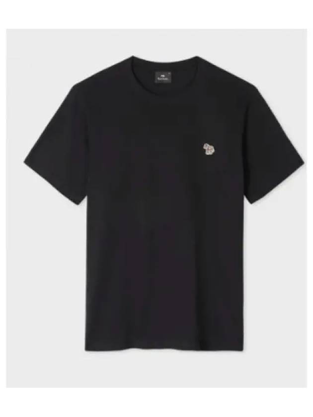 Zebra Logo Crew Neck Cotton Short Sleeve T-Shirt Black - PAUL SMITH - BALAAN 2