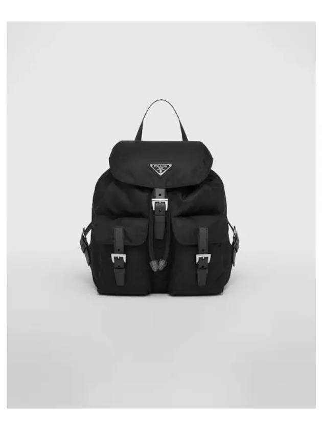 triangle logo Re-nylon small backpack black - PRADA - BALAAN.