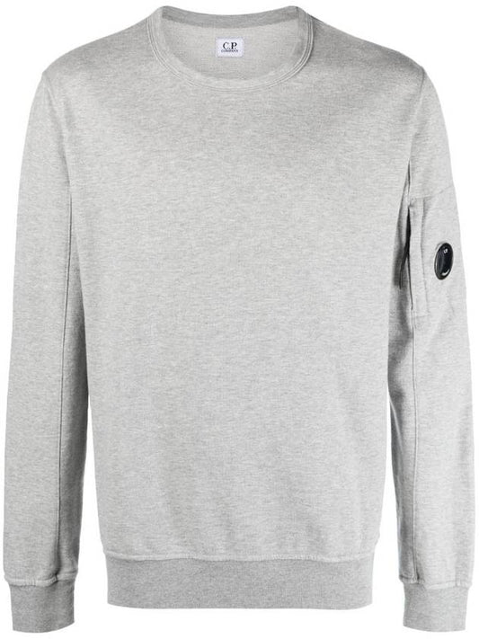 Light Fleece Sweatshirt Grey Melange - CP COMPANY - BALAAN 1