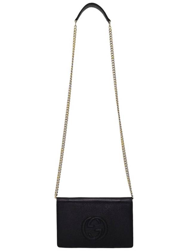 Women s 407041 Black Leather Soho Chain Cross Bag - GUCCI - BALAAN 4