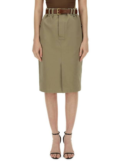 H71 785389y9i24 9039 Women's Skirt Skirt Long Skirt Midi Skirt Short Skirt Mini Skirt Pants WOMAN BEIGE SKIRTS - SAINT LAURENT - BALAAN 2