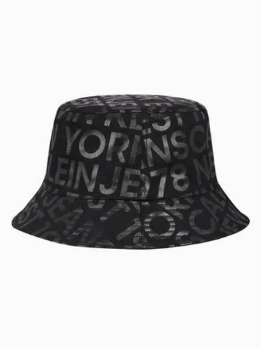 JEANS Unisex Black AOP Reversible Bucket Hat K511426 0GK - CALVIN KLEIN - BALAAN 1