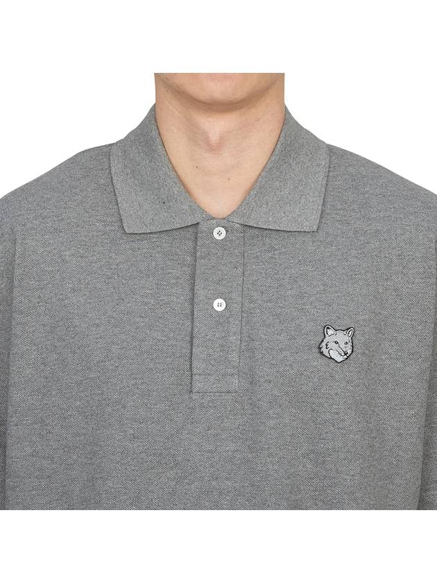 Bold Fox Head Patch Comfort Polo Shirt Grey - MAISON KITSUNE - BALAAN 6